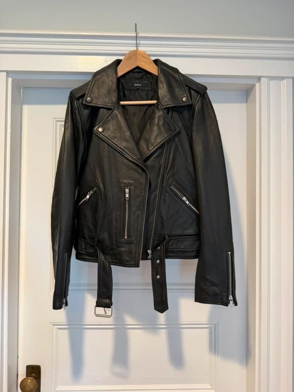 100% Leather Motorcycle Jacket - Quince size L
